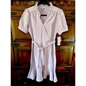 NWT Nanette Lepore Women's 6  Lilac Orchid Bloom Short Sleeve Dress MSRP $128